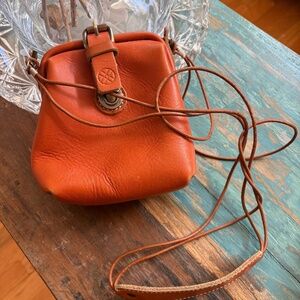 Uppdoo Pumpkin Leather Small Crossbody Purse